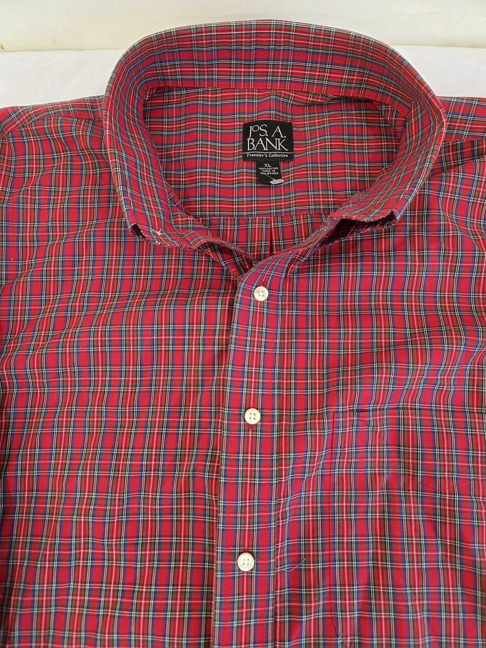 Jos.A.Bank Traveler Collection Designed Casual Formal Shirt Men Size XL